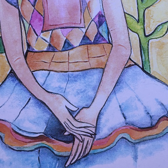 Large PRINT Frida Kahlo and bird by Cris Melo - Picture 3 of 3